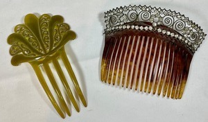 Vintage Wig 100% Human Hair, Retro Wig Hat Box & Hair Combs