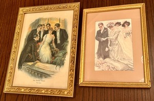 Pair of Vintage Gold Framed Prints