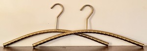 Pair Mid Century Brass Clothes Hangers
