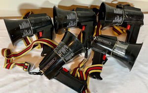 5 Vintage Musical Powerhorn Megaphones 2-Realistic & 3- Radio Shack- 1993
