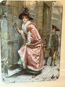 Antique Ornate Wood Framed Print Ferris 1893