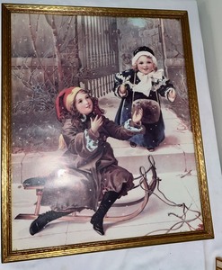 2 Vintage Framed Prints - 1 Renoir