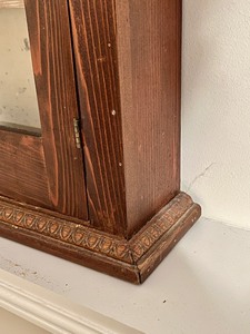 Solid Wood Glass Front Hanging Display Cabinet