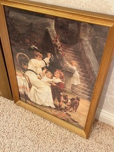 Pair of Vintage Gold Framed Prints
