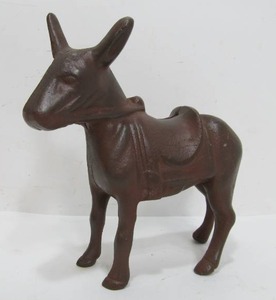 lot 29 image: Cast Iron Donkey Coin Bank