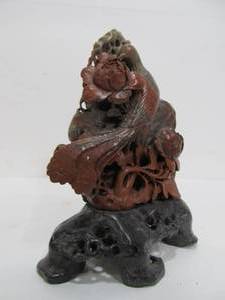 lot 37 image: Old Carved Chinese Stone Sculpture