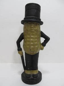 lot 55 image: Cast Iron MR. PEANUT Advertising Coin Bank