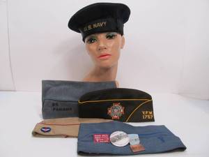 lot 64 image: Group of Vintage Military Caps