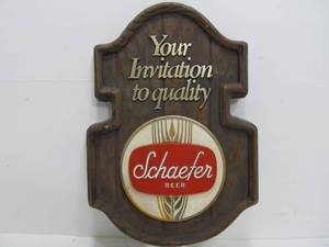 lot 68 image: Vintage SCHAEFER Beer Sign