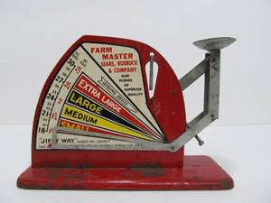 lot 81 image: Vintage JIFFY WAY Kitchen Egg Scale