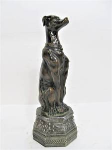 lot 83 image: Bronzed Finish Greyhound or Whippet Dog Statue