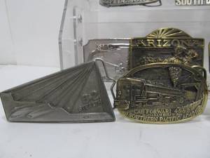 lot 14 image: LARGE Lot of Vintage Advertising etc Belt Buckles