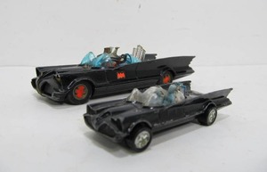 lot 115 image: 2 Vintage 1960s era BATMAN Batmobile Toy Cars