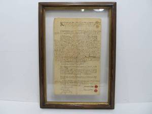 lot 220 image: Original 18th Century American Land Purchase Document