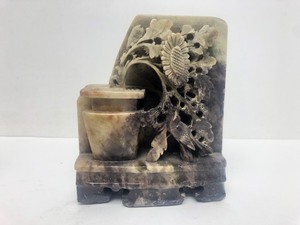 lot 244 image: Vintage Chinese Soapstone Carving