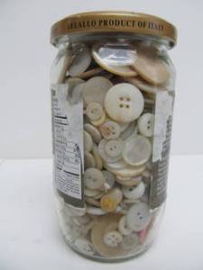 lot 204 image: Jar FULL of Mother of Pearl & Bone Buttons