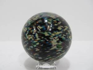 lot 256 image: LARGE Signed Handmade Art Glass Marble