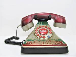 lot 264 image: COCA COLA Rotary Style Push Button Telephone