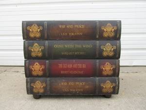 lot 350 image: Classic NovelsBooks Side Table wDrawers