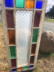 lot 364 image: Very Nice Antique Multi-Colored Stained Glass Window