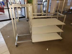 Rolling Shelves and Hanging Rack