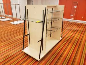 Display Stand with Glass Shelves