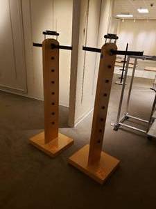 Pair of Wooden Display Stands