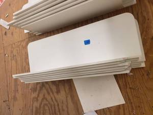 Lot of 6 White Wooden Shelves