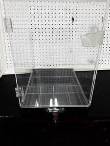 Acrylic Display Case With Drawer & Key 12x16x19
