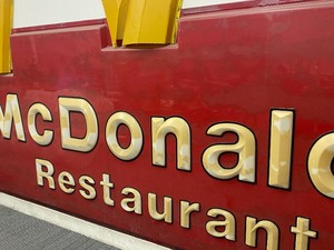 AMAZING LARGE McDonalds Molded Plastic Sign