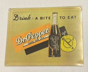 Fun Vintage Nostalgic Decorative Metal Signs Nehi, Dr. Pepper and Teds Cream Soda Nostalgic Signs