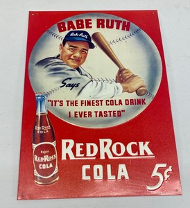 Babe Ruth Red Rock Cola and Ted Williams Says Drink Moxie Metal Signs (Reproductions)