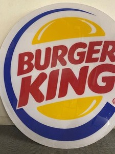 Round Plastic Burger King Sign