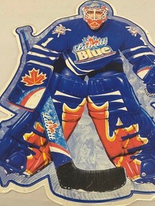 Labatt Blue Hockey Player Metal Sign