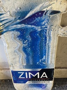 ZIMA Bottle Shaped Metal Sign