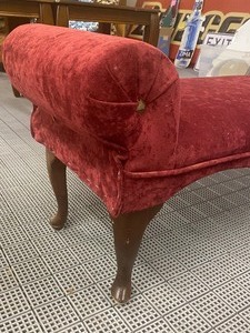 Charming Vintage Velvet Upholstered Vintage Settee