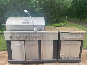 Master Forge Outdoor Gas Grill and Refrigerator