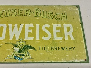 Metal Budweiser Sign