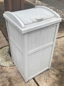 Outdoor Suncast Garbage Receptacle