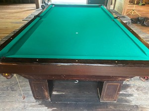 Vintage 1950s Schaaf Manufacturing Nine Foot Vintage Pool Table