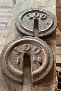 Antique Cast Iron Floor Scale by Victor