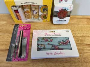 lot 43 image: Lot of New Beauty Supplies, Pop Socket, Burts Bees and More
