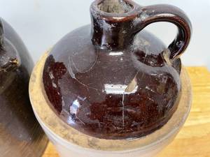 lot 10 image: Lot of 2 Vintage Whisky Crocks