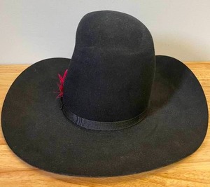 lot 27 image: Dunkle Saddelry Resistol Self Forming XXX Beaver Cowboy Western Hat.