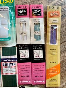 lot 66 image: Lot of Vintage Sewing Items, Zippers, Rick Rack, Snaps Etc