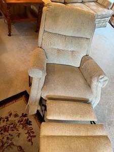 Recliner  Cream & Tan - Swivels