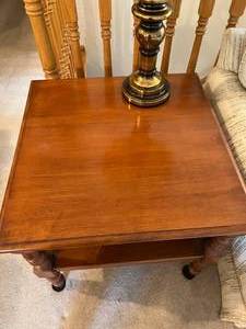 Wood Square End Table