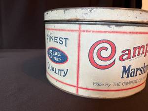 Vintage Campfire White Marshmallow Tin