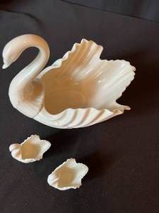 Set of 3 Lenox Swans