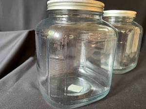 3 Large Vintage Jars with Lids